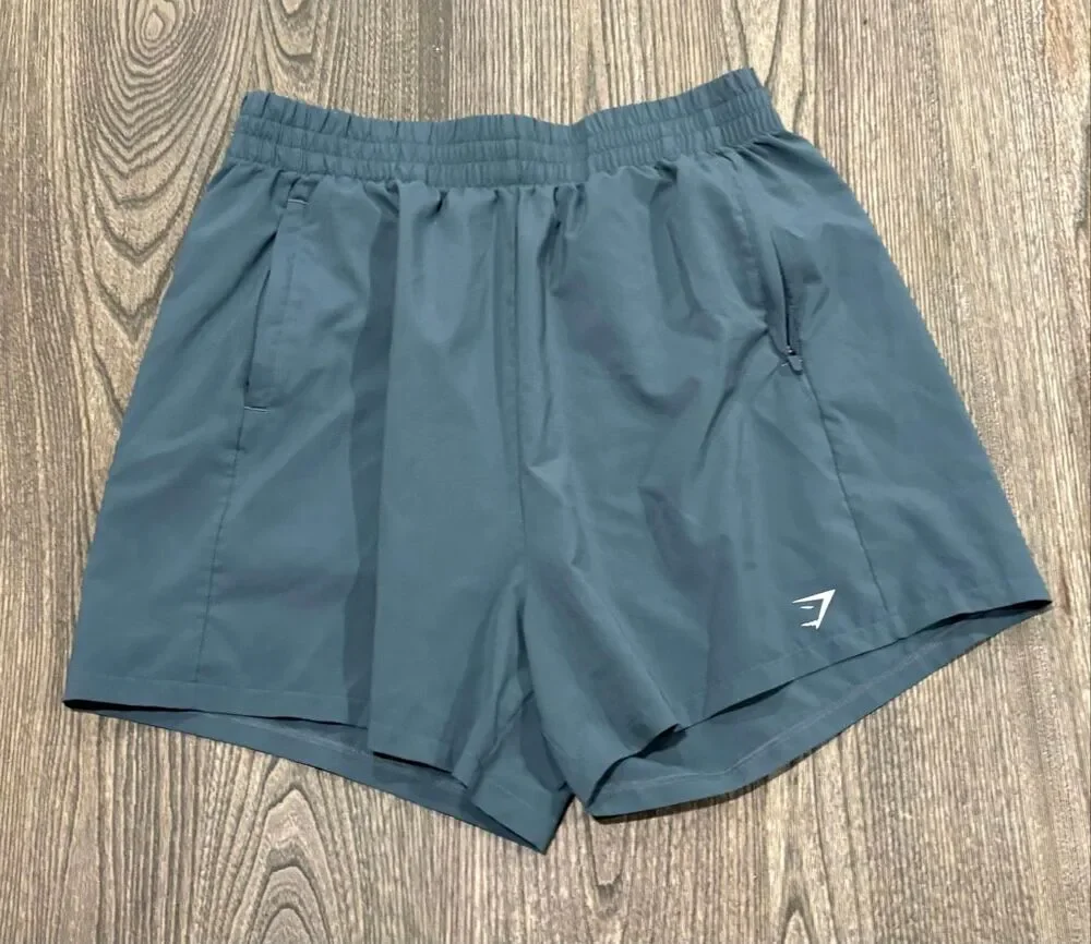 Gymshark Men's Performance Athletic Sport Shorts Titanium Blue Size Small